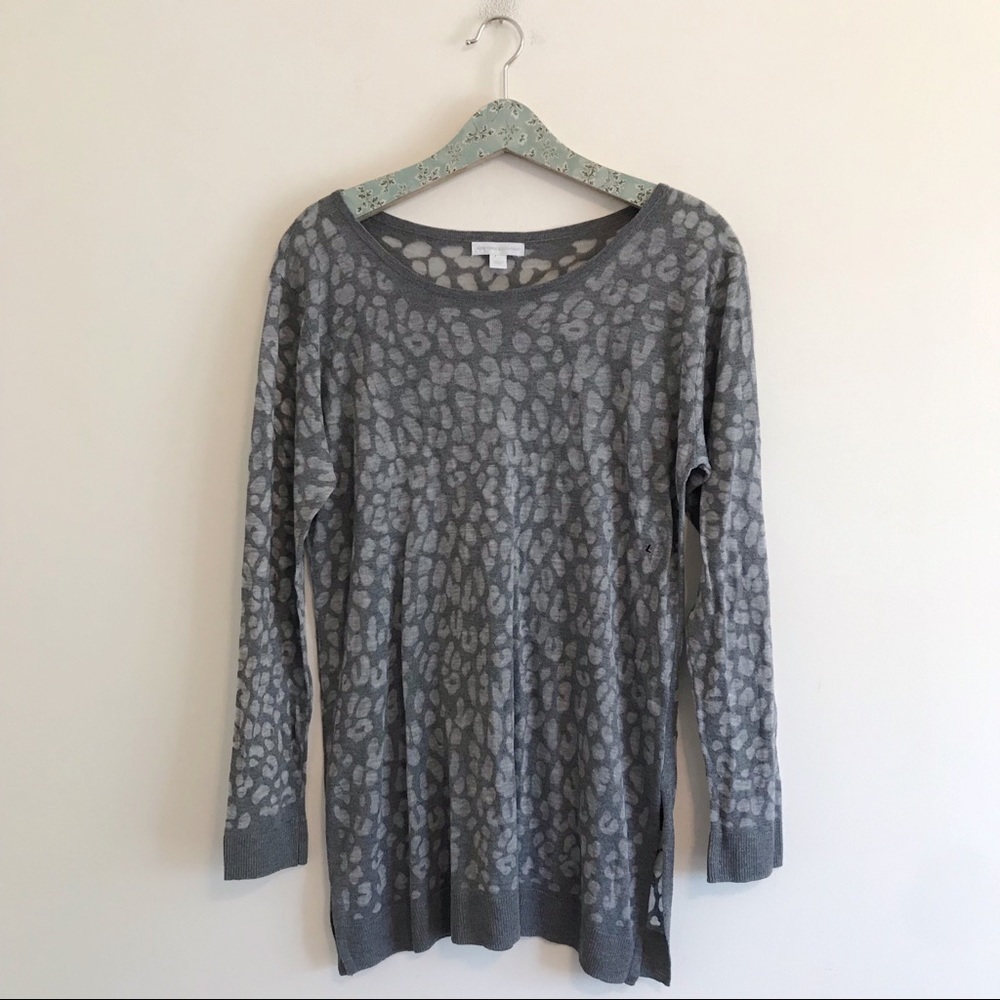 NY&CO | Gray Leopard Lightweight Sweater